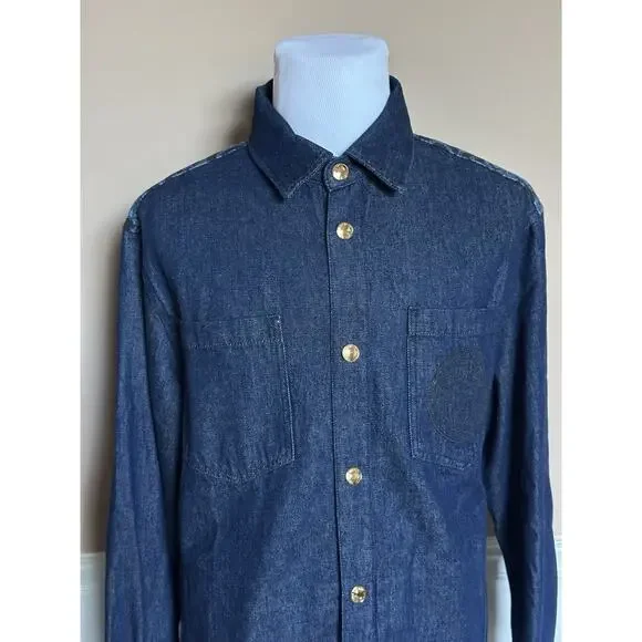 Versace Medusa Blouson Denim Stone Wash Jacket Blue 42 US (52) 1016845 NWT $1500